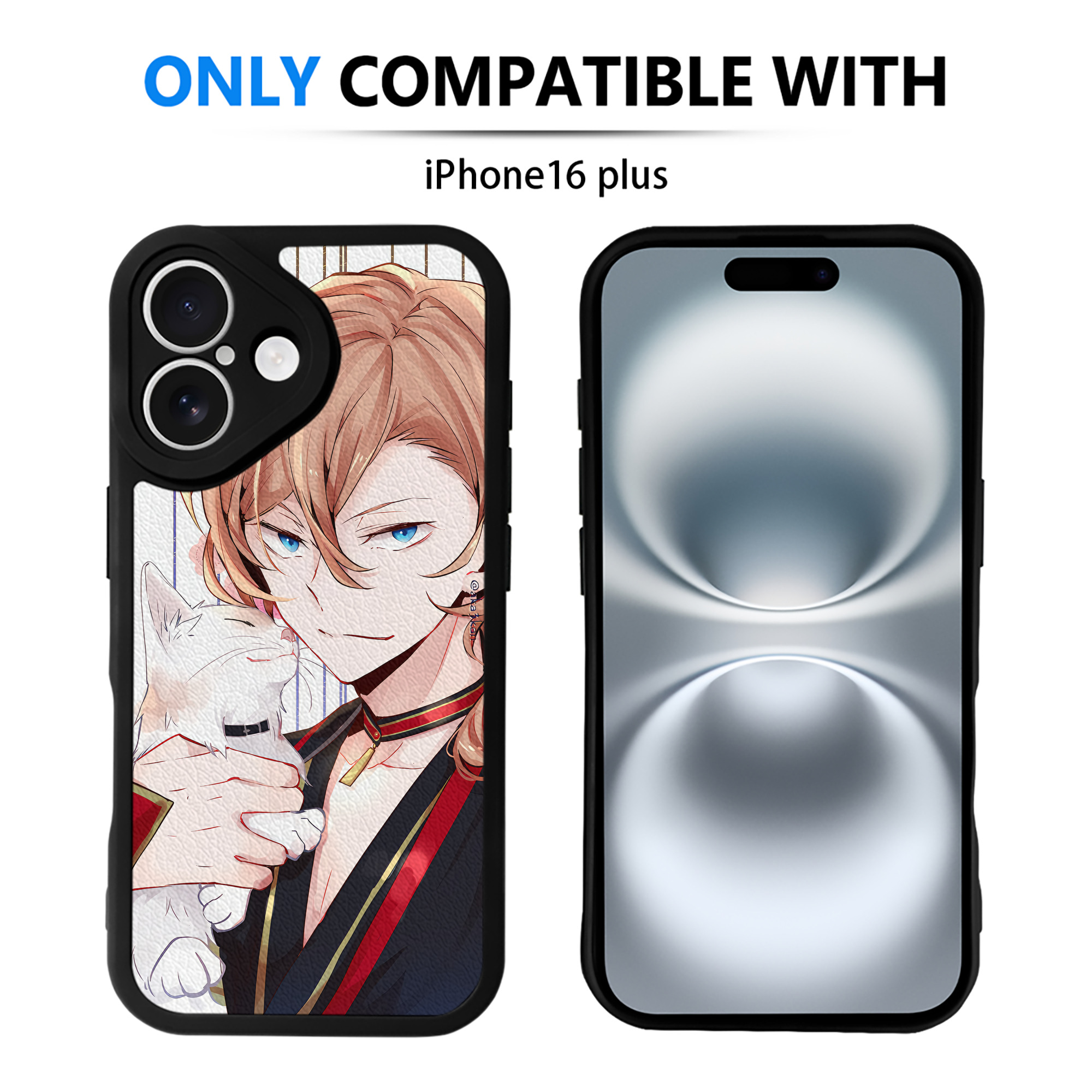 （画像用） 文豪ストレイドッグス Bungo Stray Dogs 【iPhone 16シリーズ対応】シリコンスマホケース（レザー調） 材質：シリコン